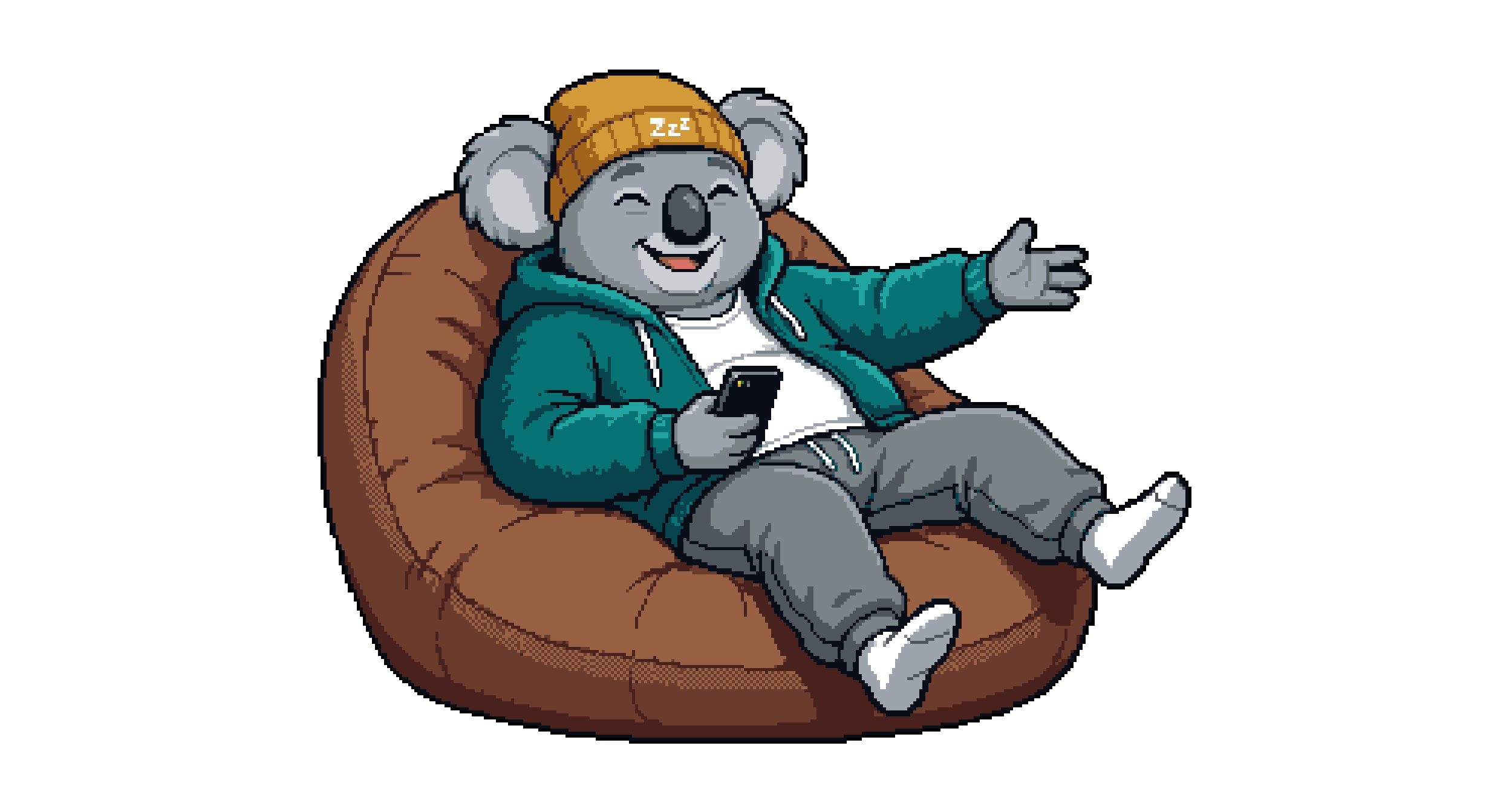 Couch Koala – DSCVRBAR Badge für entspannte Community-Nutzer
